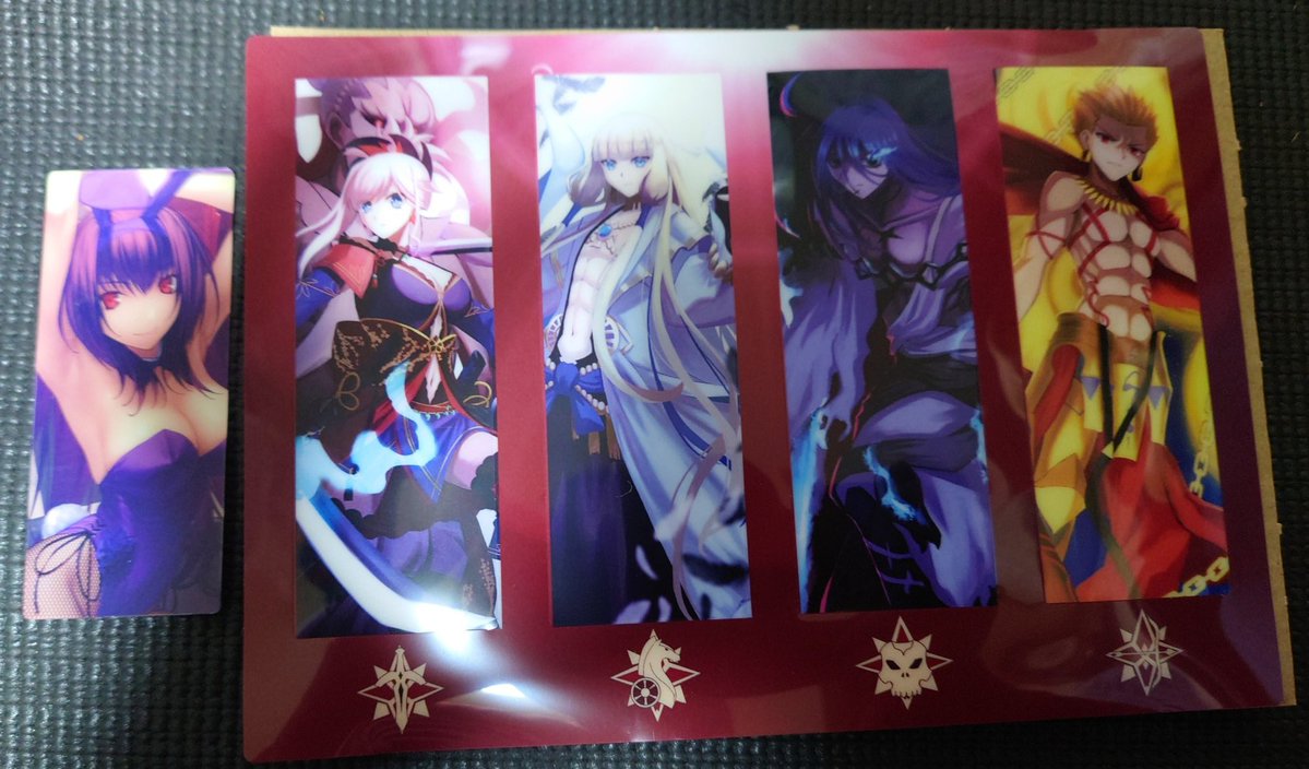 冠位英霊クリアしおりセットが届いた！ ええやんかっこいい！ #FGO #C107