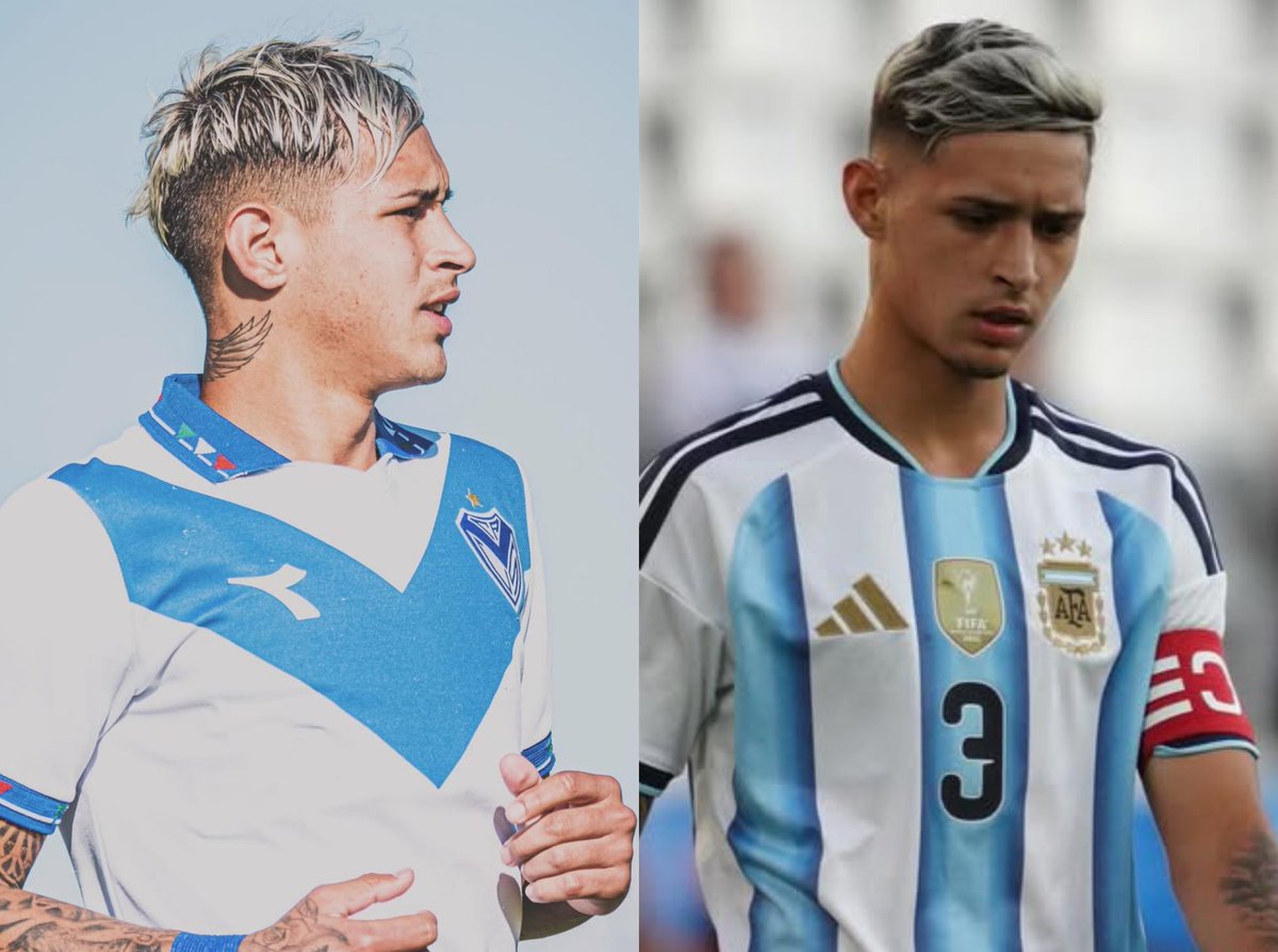 VELEZYSUMUNDO's tweet photo. 👥️💣 Simón Escobar y Leo Cristaldo, ambos categoría 2009 y con reciente participación en el último Mundial Sub-17, subirán a hacer la pretemporada con el primer equipo de #Vélez Sarsfield. 

✅️ Los dos tienen contrato hasta diciembre de 2027.

🔴➡️ https://t.co/qLHRBflSes https://t.co/tNgp9xJTmR