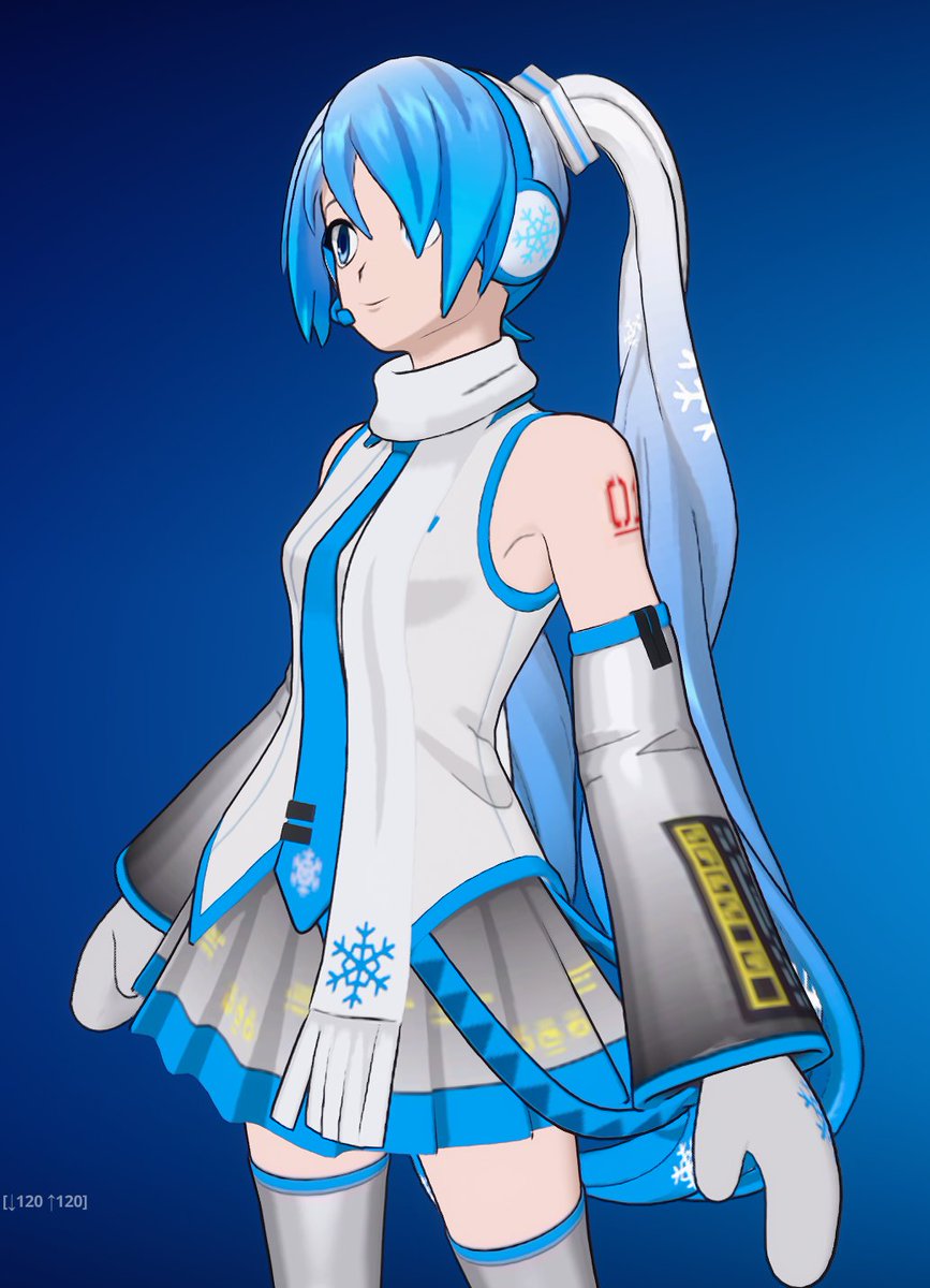Ta5tyy2's tweet photo. the snow miku skin textures are soooooo low res even with HD textures downloaded, what a bummer.
@FortniteStatus https://t.co/VwrMI6zbEu