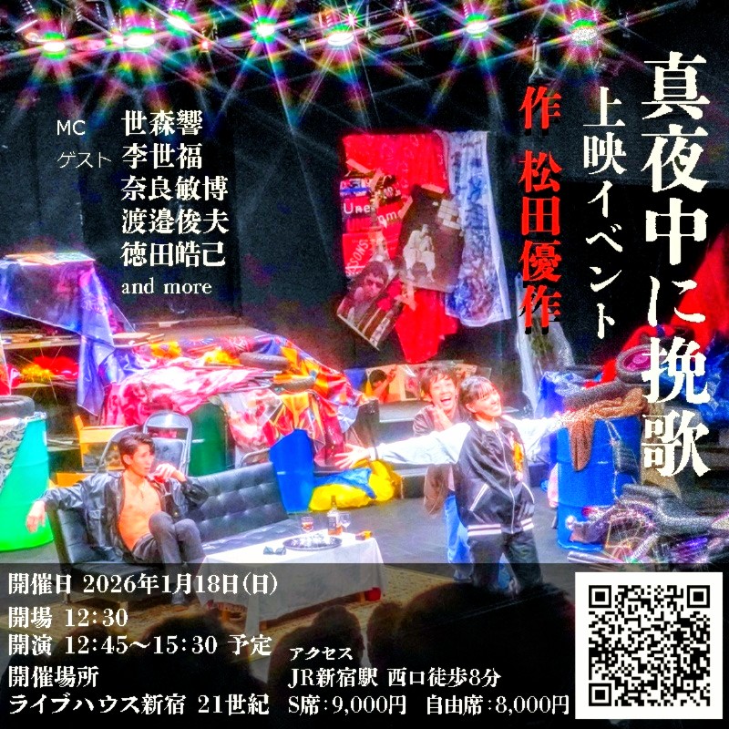 26/1/18(日) #松田優作 作「#真夜中に挽歌」上映イベント 幾度となく語