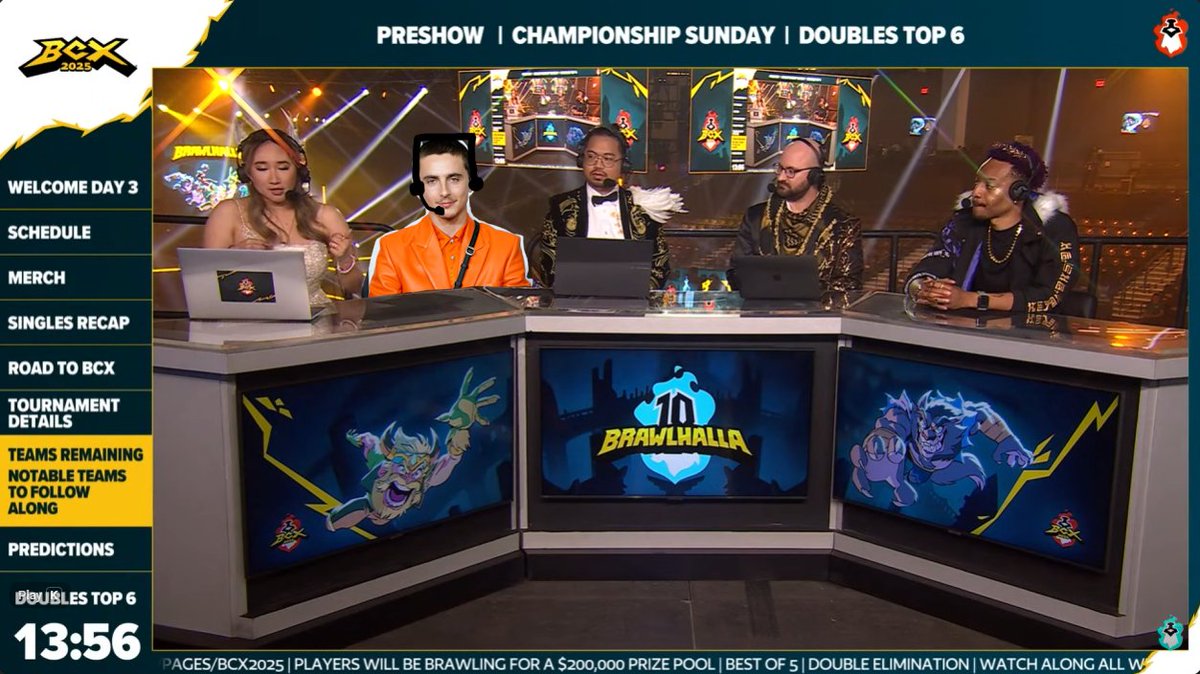 I really think Timothee Chalamet would be a great fit for the Brawlhalla Esports Preshow