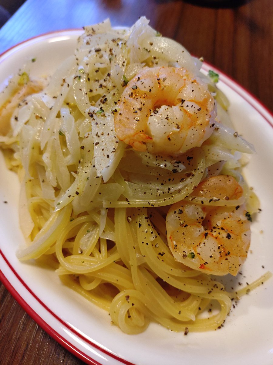 nm0001's tweet image. Cheese Pasta with Shrimp and Onion. Good Morning!
エビとタマネギで朝パスタ
#pasta #パスタ #breakfast #朝食 #朝パスタ