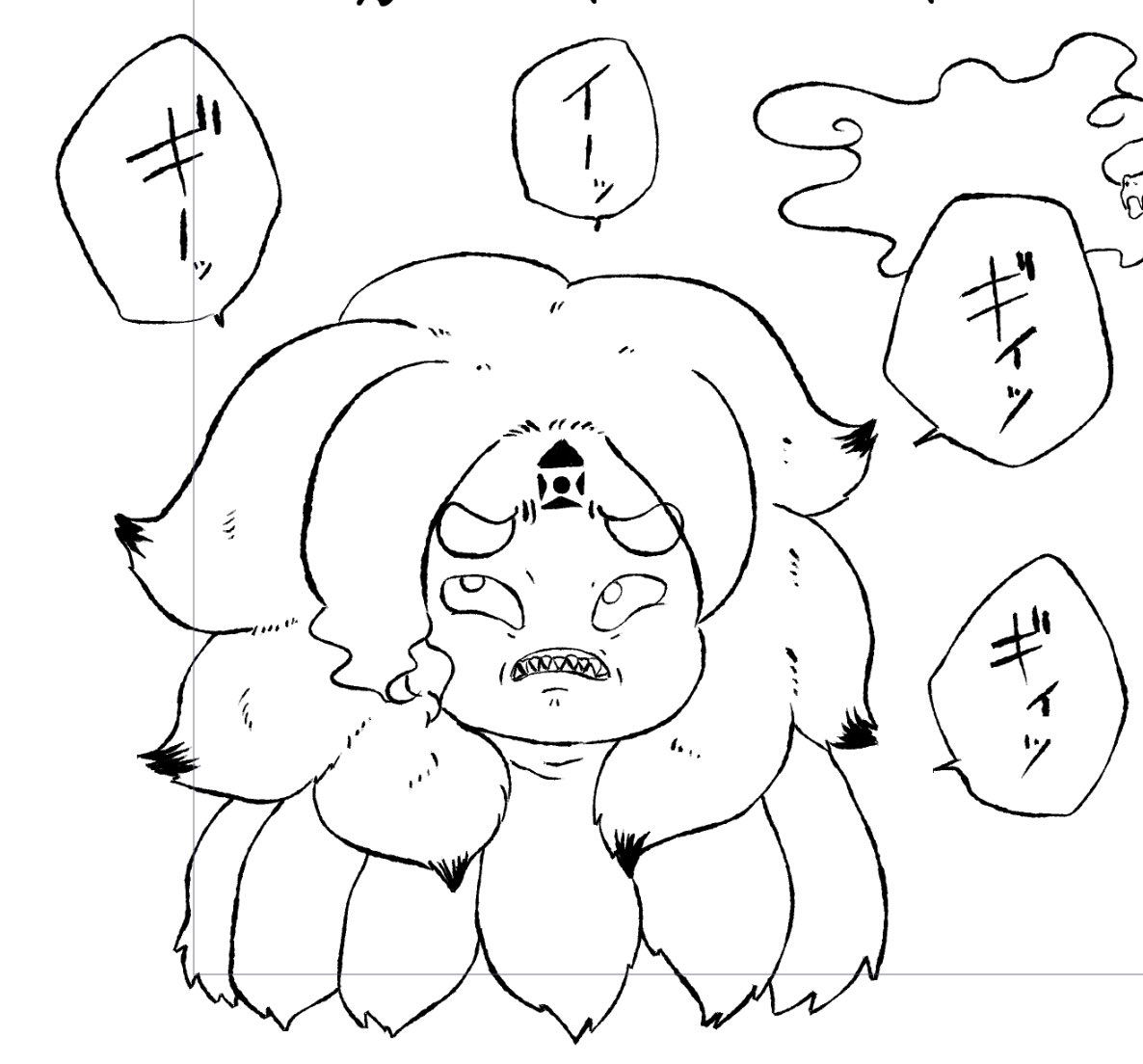 来年上州祭予定の本は前の本よりばあさまがもう少し表情筋を動かします。これは嫌な時の顔。 