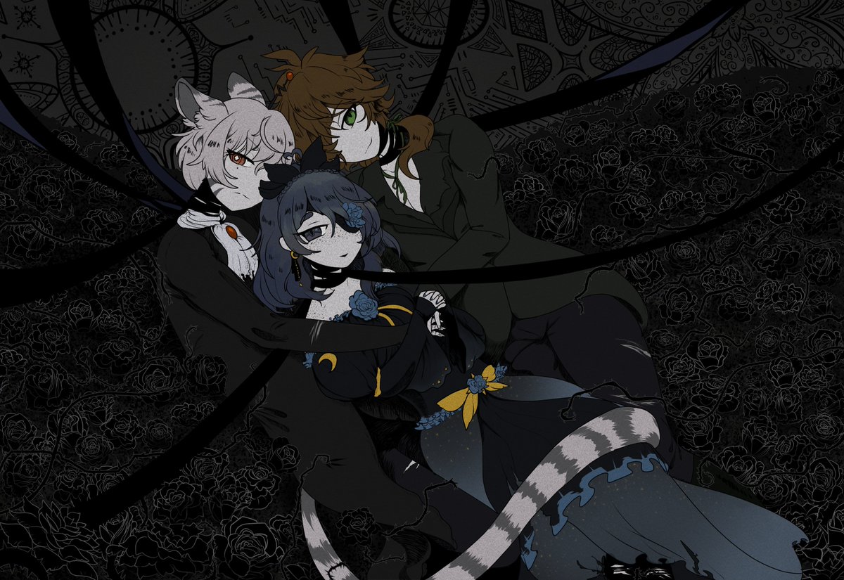 raptorous_'s tweet photo. ⎾ let's paint it all in black. ⏌  🕹️☄️🔎

sooo I mentioned this idea in a poll in May. this whole year whenever Imitation Black comes up in my playlist these 3 come to mind for some reason (the reason is probably "hot") and I've wanted to dabble into drawing that aesthetic... https://t.co/x6qdwpLBzF