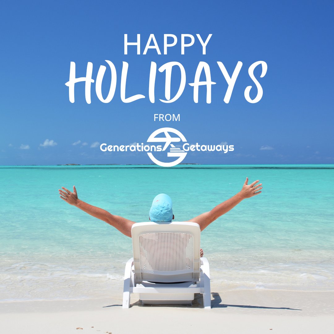 GenGetaways's tweet image. As the year winds down, we just want to wish everyone very Happy Holidays.

Whether you’re celebrating, traveling, staying cozy at home, or already dreaming about your next getaway, we hope this season brings you some well-earned joy and time with the people who matter most....