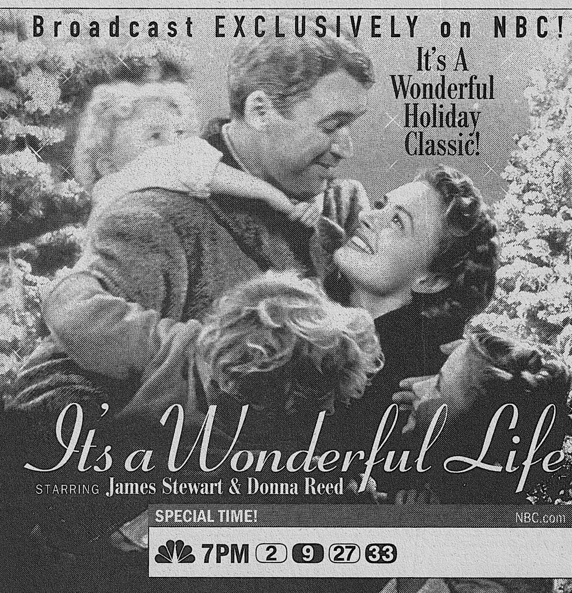 🎄In December 1994, after acquiring exclusive television rights to Frank Capra’s ‘It’s A Wonderful Life,’ NBC began its annual broadcast of the Christmas classic