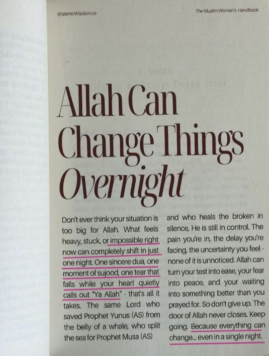 ManhajAsSunnah's tweet image. Everything can change overnight and Allah can change things in a fraction of a second.