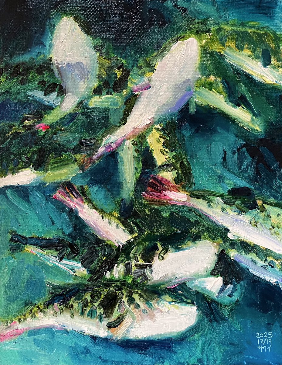 油絵　F100 ふぐ」 2025年 F6（41cm×31.8cm） 油彩、キャンバス