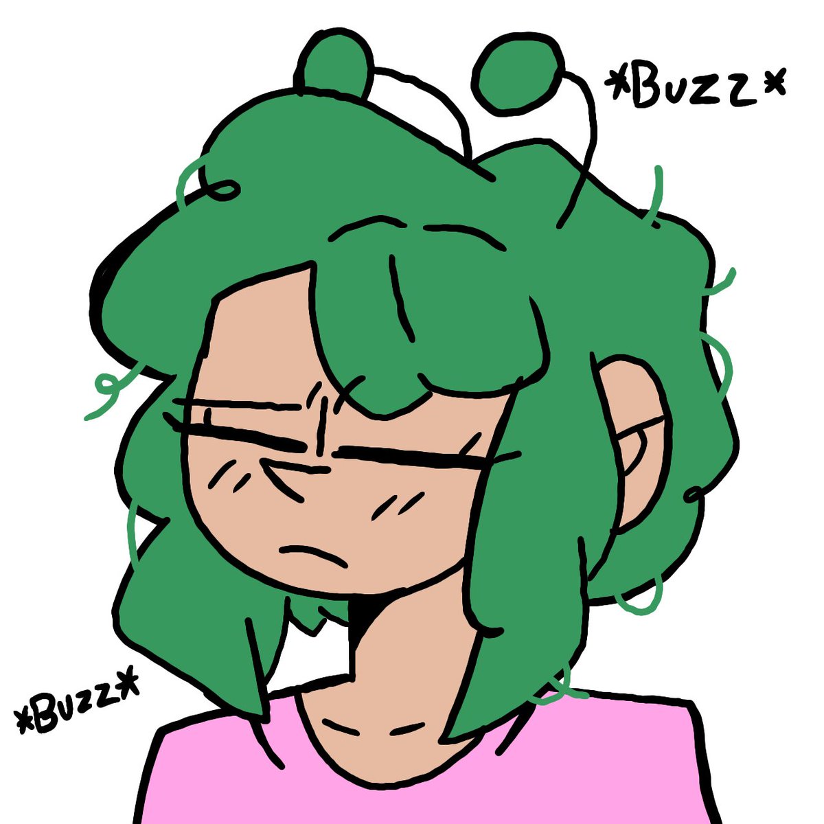 BUGS__LlFE's tweet image. I lost my brush , can I borrow someone's brush , please ?

* her hair is a complete mess.