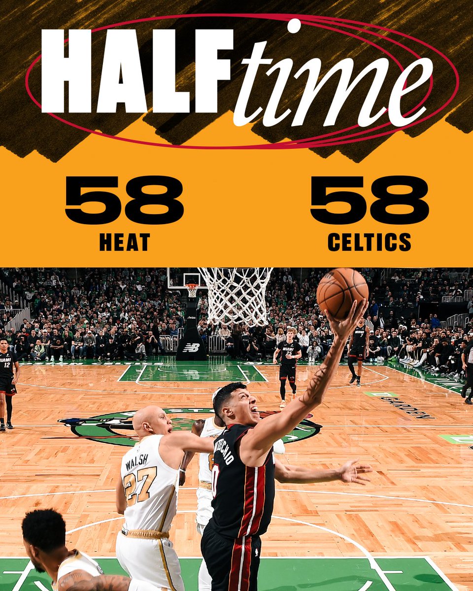 Tied at the half. Brb