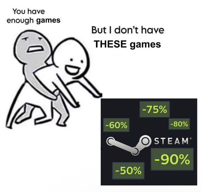 RubeeVT's tweet image. Enough games? Then why is Steam calling me again? 😭🎮
.
#Vtuber #gaming #steam