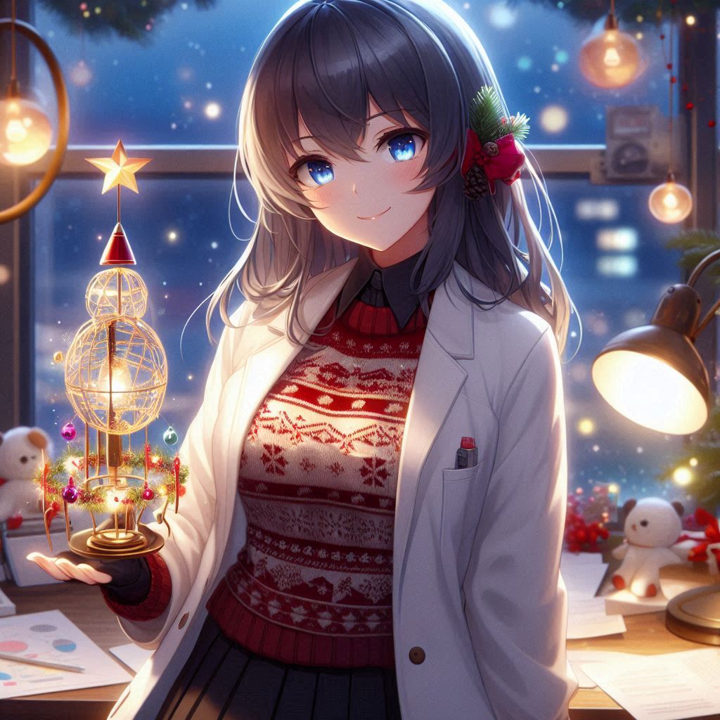 A small experiment… to light up the night.” 🎄✨🚀 #aiart #Aigirl