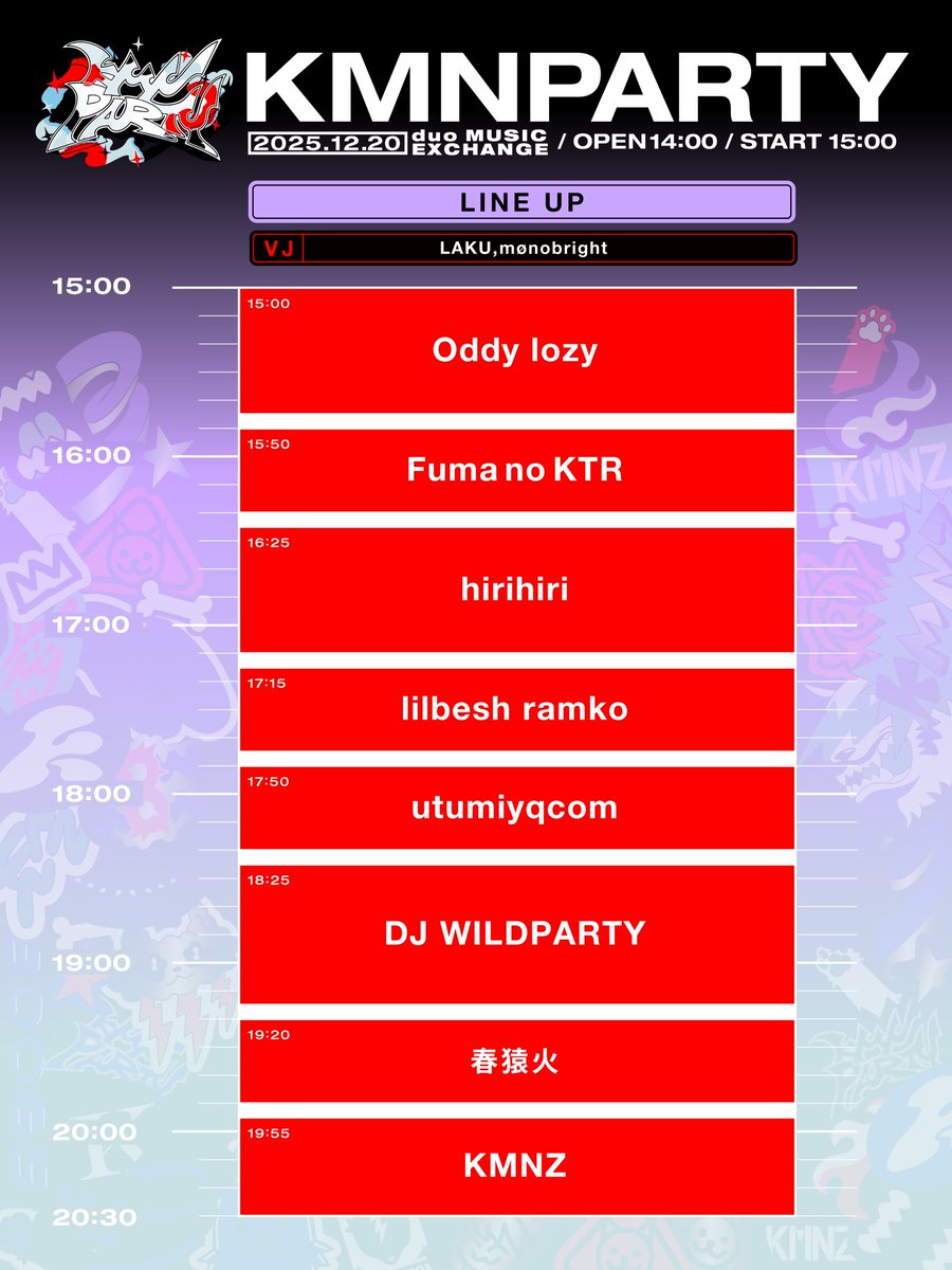 🐶KMNZ INFO🐾 本日ついに「KMNPARTY」🎉 皆さんのご来場お待ちして