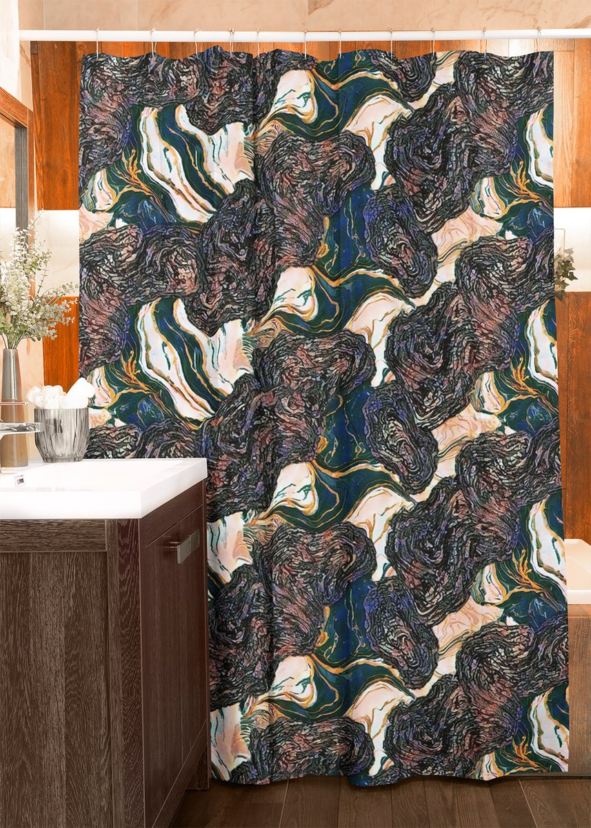 habatour20's tweet image. Bring a spa-like atmosphere to your bathroom with this luxury #fluidmarble #showercurtain. Flowing #stonetextures and elegant color contrasts create a serene yet stylish space, blending #moderndesign with #naturalinspiration.
Available at : redbubble.com/i/shower-curta…
#AbstractArt