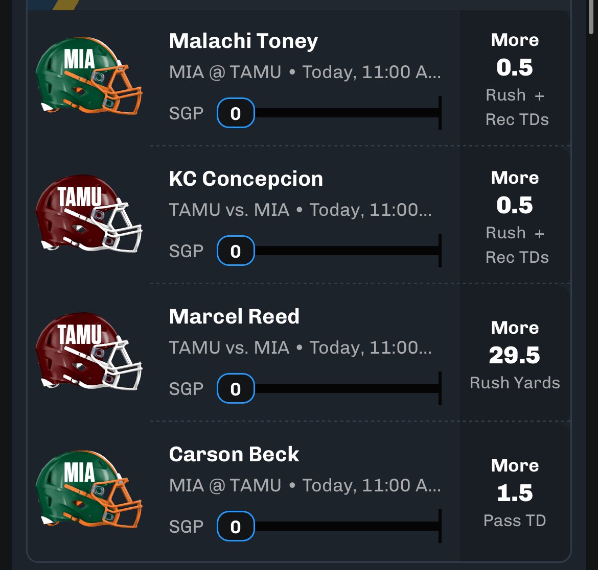 CoinofCollect's tweet image. Miami vs Texas A&amp;amp;M cfb props!

All i ask in exchange is a follow and like!