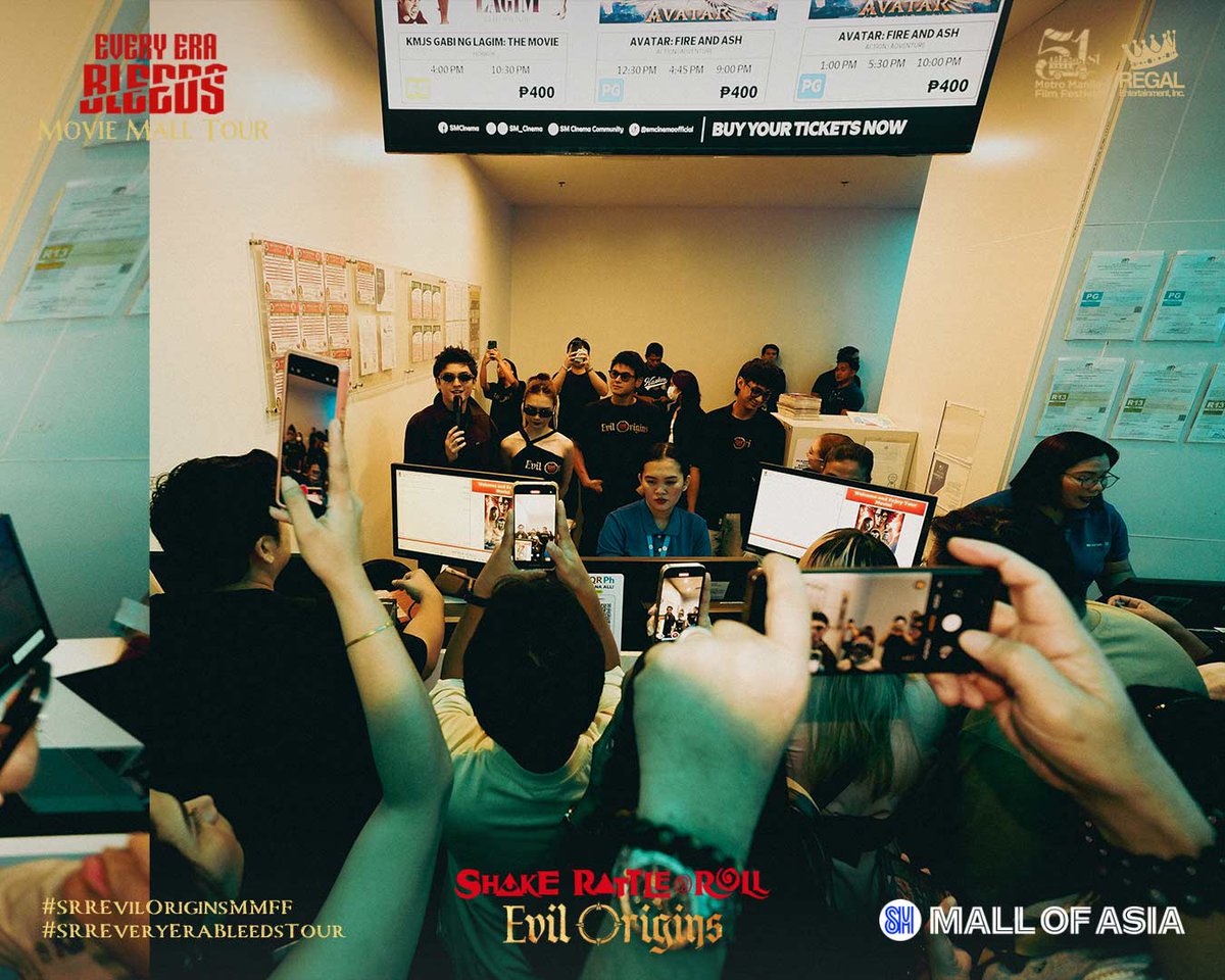 DUMOG!!!!! Maraming Salamat sa lahat nang nakisaya kasama ang cast ng #SRREvilOrigins sa SM Mall of Asia!

Kita-kits this December 25, dahil ang horror na ’to… hindi mo kakayanin mag-isa. 💥  🎬 All Evil. All Fear. No Cuts. Rated R-13 by the MTRCB!

#SRREvilOriginsMMFF #MMFF51