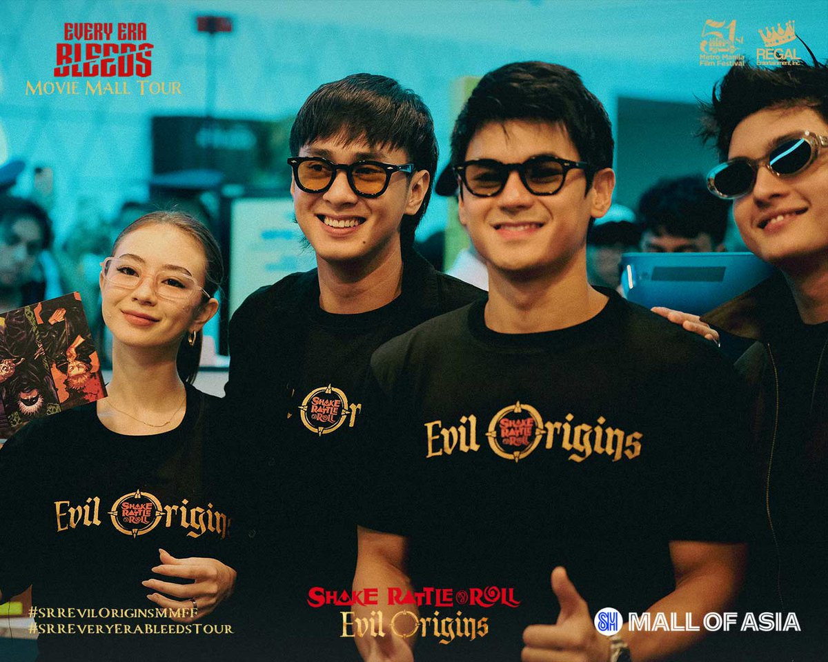 DUMOG!!!!! Maraming Salamat sa lahat nang nakisaya kasama ang cast ng #SRREvilOrigins sa SM Mall of Asia!

Kita-kits this December 25, dahil ang horror na ’to… hindi mo kakayanin mag-isa. 💥 🎬 All Evil. All Fear. No Cuts. Rated R-13 by the MTRCB!

#SRREvilOriginsMMFF #MMFF51