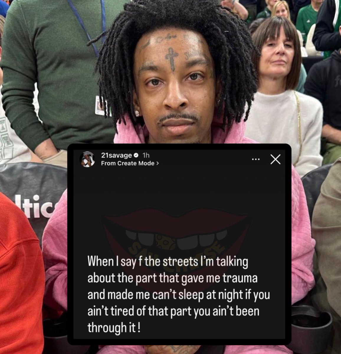 SaycheeseDGTL's tweet image. 21 Savage clarifies his “F*ck the streets” statement
