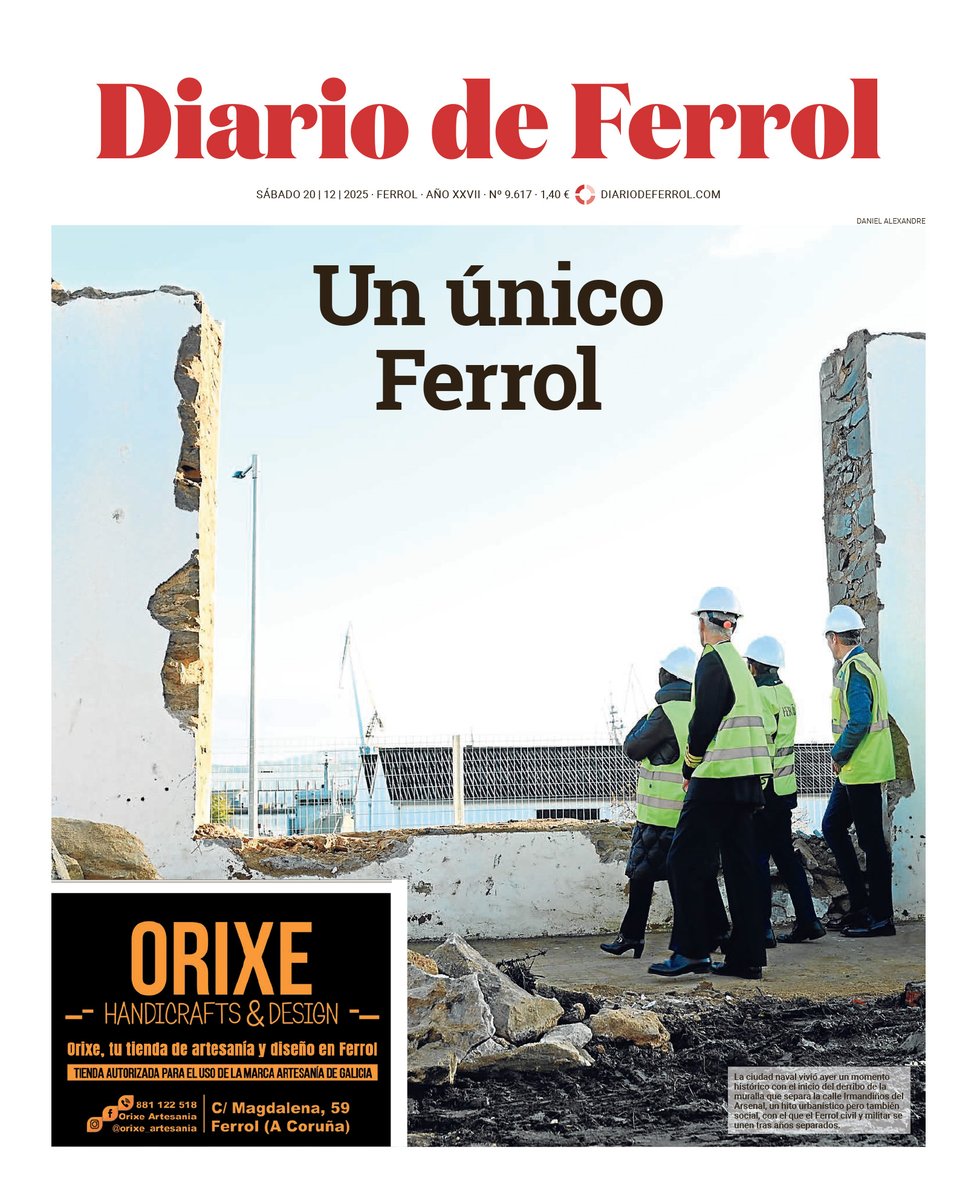 🗞️ La Portada 20 | 12 | 2025
  
◾ Un único Ferrol

📲 diariodeferrol.com