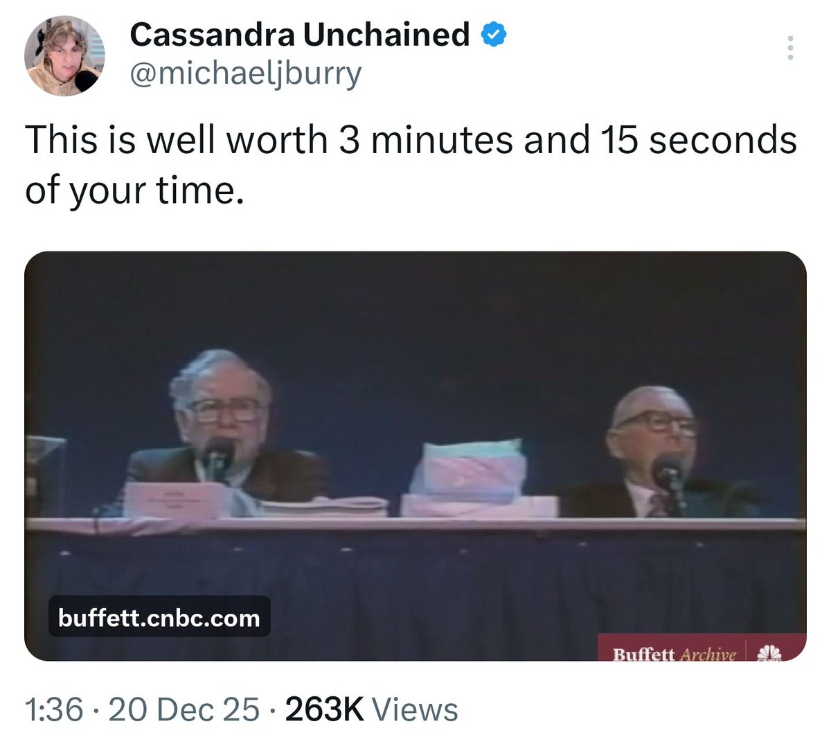 MichaelJBurry__'s tweet image. buffett.cnbc.com/video/1999/05/…