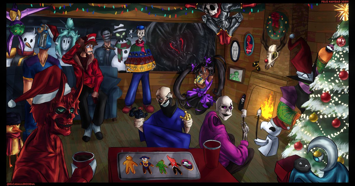 Dibujo de navidad chill con los panas (me tarde mucho haciendo esta webada) 

Feliz navidad para todos!!! 🗣️🔥

#Navidad #Navidad2025