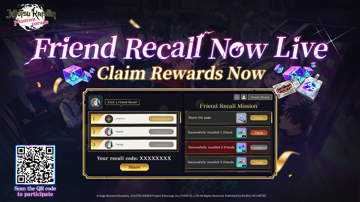 Jujutsu Kaisen Phantom Parade Official tweet media