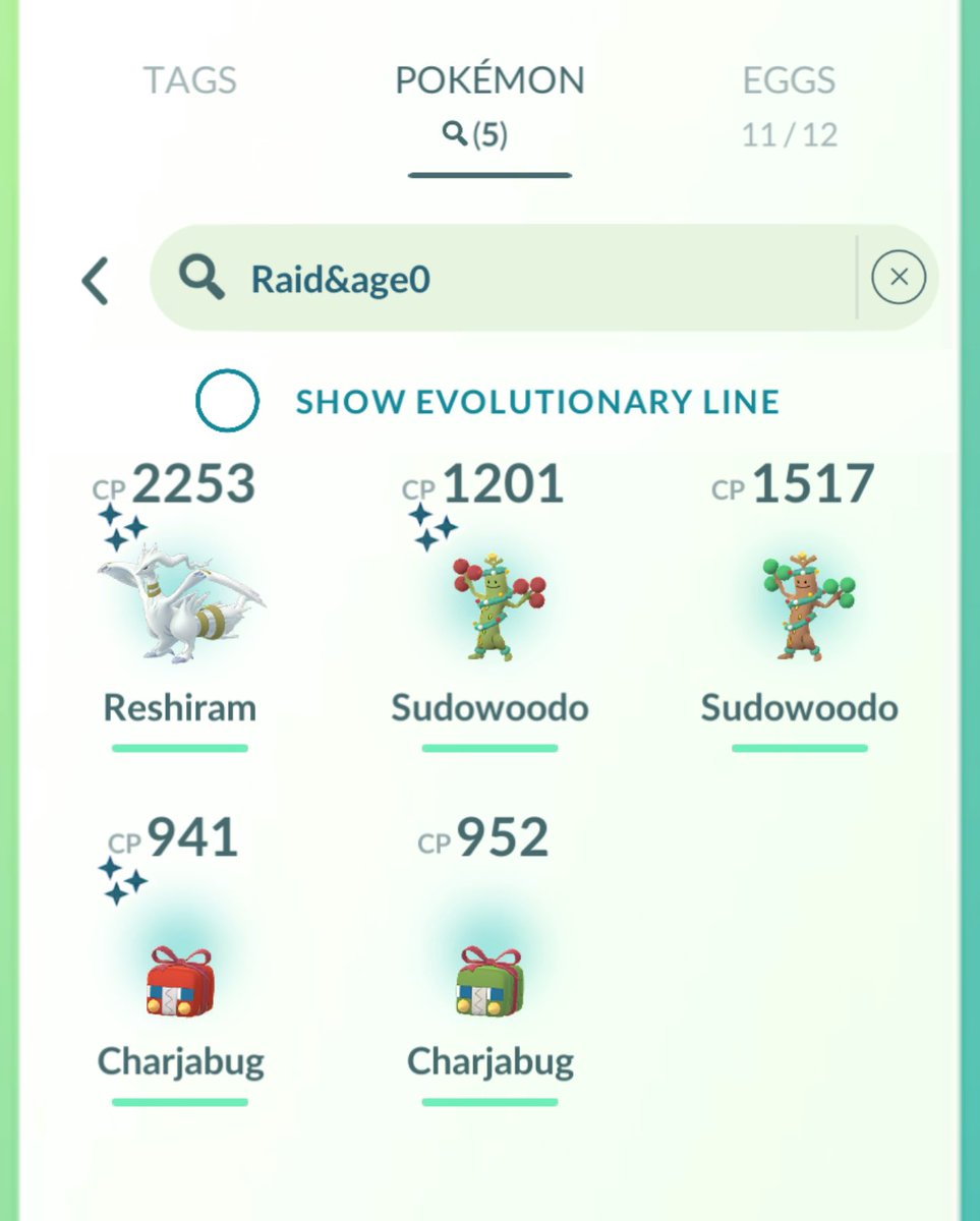 Today’s shinies ✨3 shinies from 5 raids #PokemonGo #ShinyPokemon