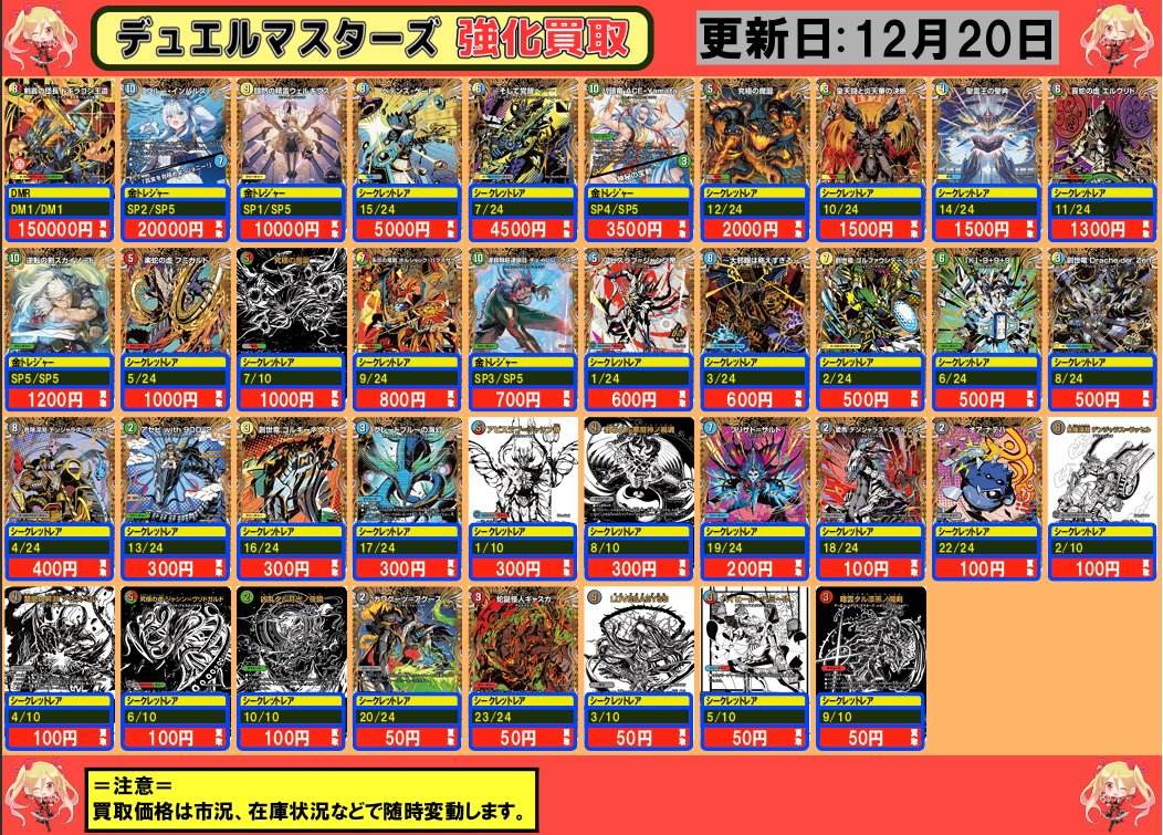 デュエルマスターズ #デュエマ 買取 川崎 12/20 剣轟の団長ドギラゴン