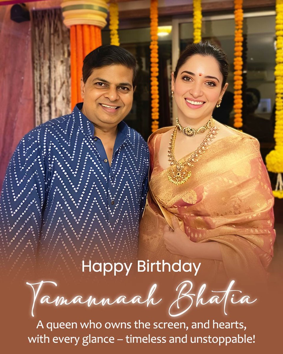 AMaheshvwari's tweet photo. Wishing a very happy birthday to the queen of hearts. May your day be as timeless and radiant as you are!
#happybirthdaytamannaah #radiantqueen #timelessbeauty https://t.co/HNBvi3GS5k