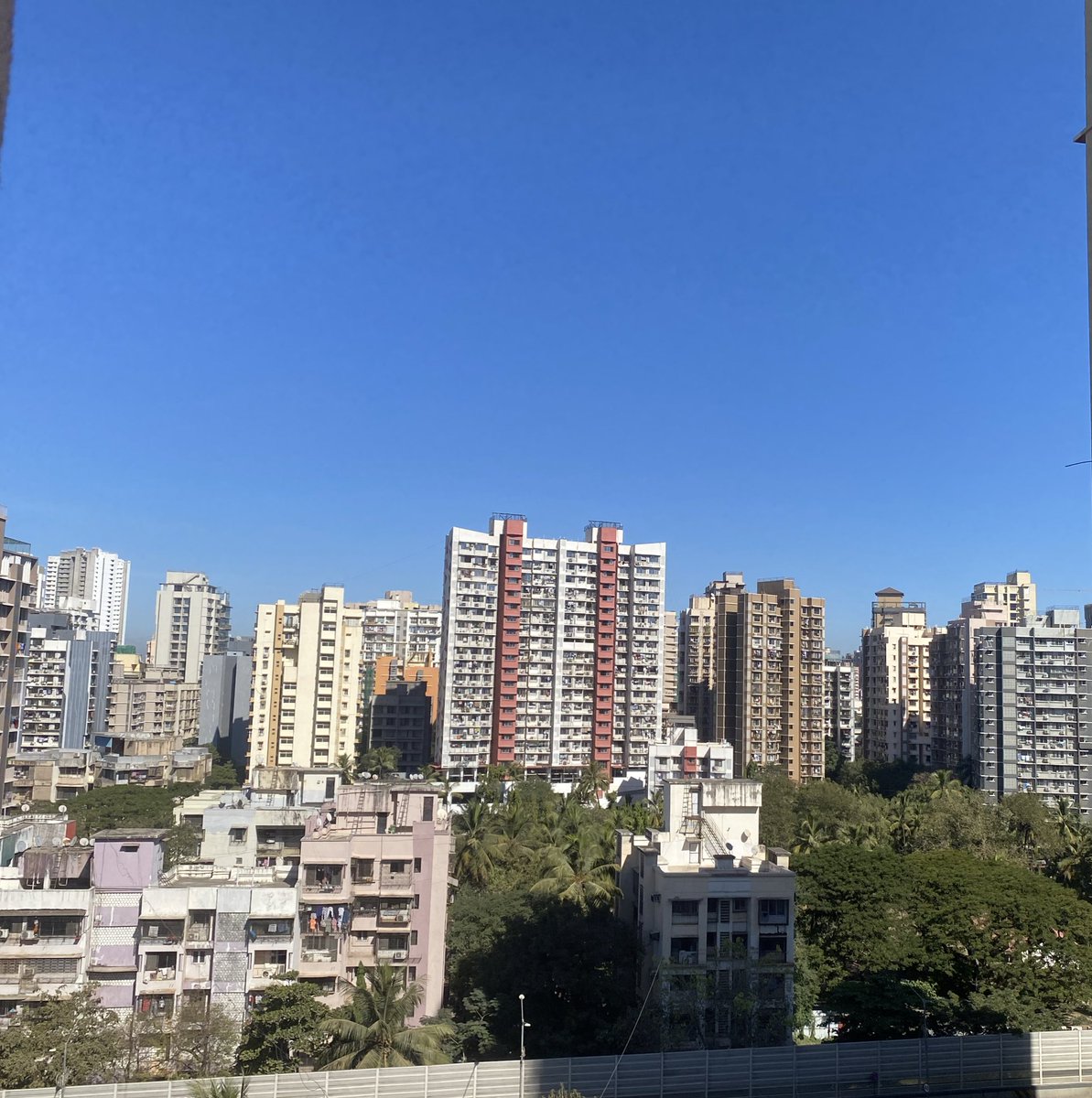 Mumbai blue sky today is awesome ☀️ 
#Mumbai