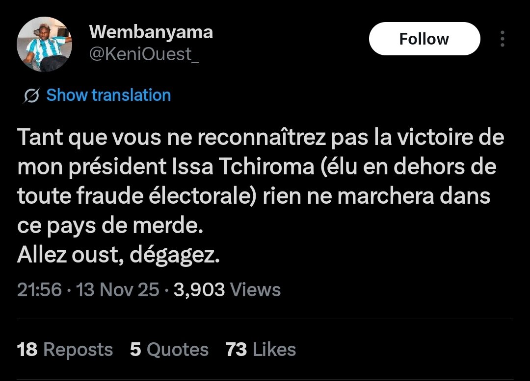 Culotté,pour quelqu'un qui soutenait ITB ( 76 ans )