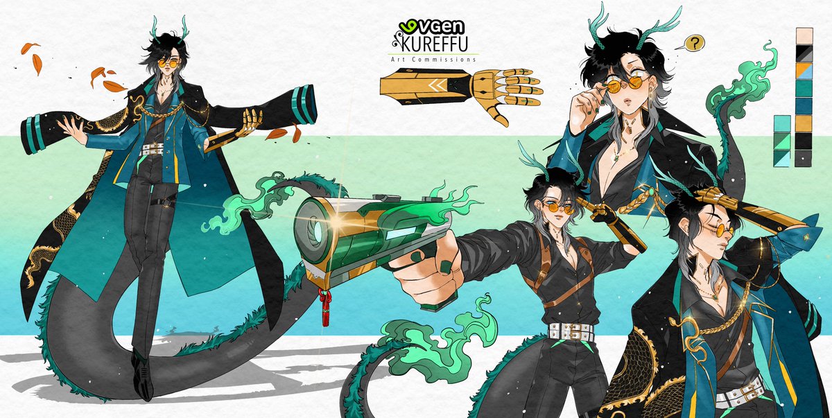 "The Man Who Roams Between History and Mystery." Ancient Myth To Modern Truth, Secryt the Azure Dragon Operative  #Vtuber #VtuberEN Credit and a million thanks to the Artist! <a href="/Kureffu/">Clef 🪼 💫VGen</a>