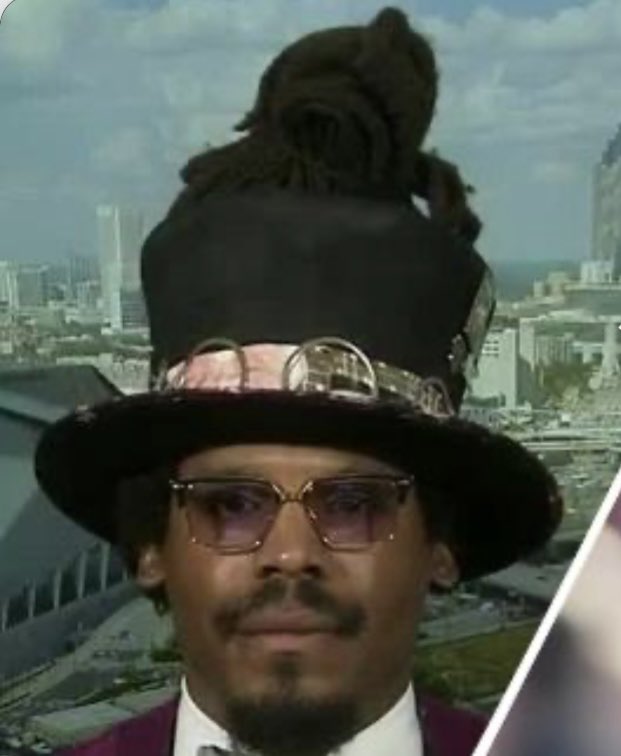 Super70sSports's tweet image. Cam Newton looks like an adjunct professor at Hogwarts who once flunked Ron Weaseley.