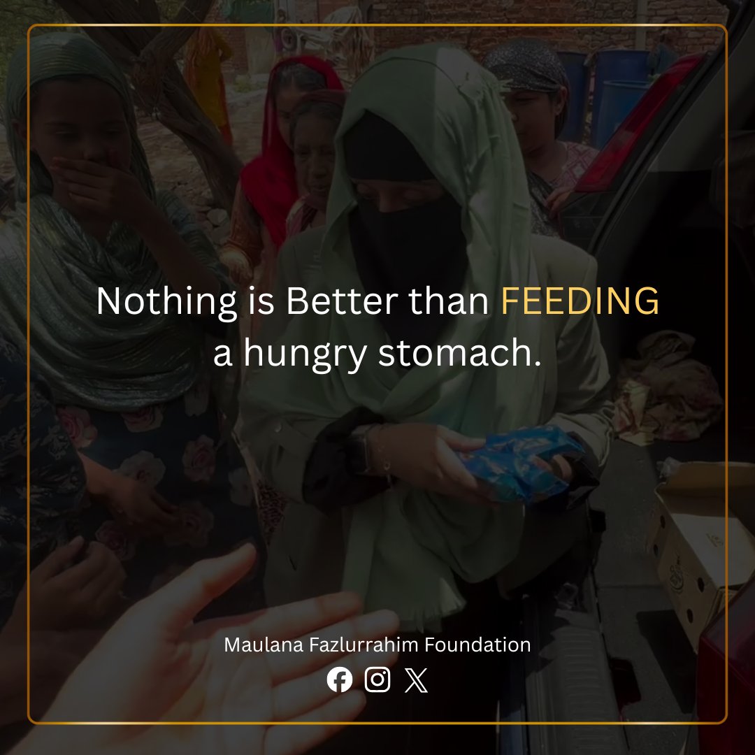 Nothing is better than feeding a hungry stomach.
Because hunger doesn’t just need sympathy — it needs action. 

We believe that feeding the hungry is one of the greatest forms of charity.
A meal today can restore dignity, hope, and strength for tomorrow.
<a href="/DrSamraSultana/">Dr. Samra Sultana</a> #Charity