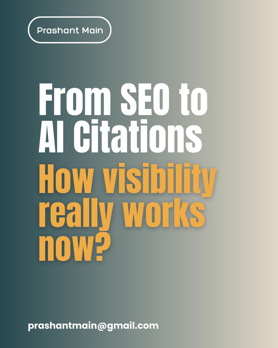 prashant_main's tweet photo. Reddit shows the discovery loop.
SEO decides what ranks.
GEO decides what AI summarises.
Citations decide what users trust.
Visibility now means influence.
Read more: https://t.co/xh0Rk9cqj3
#SEO #GEO #AIMarketing https://t.co/F6Yvr0iIKt