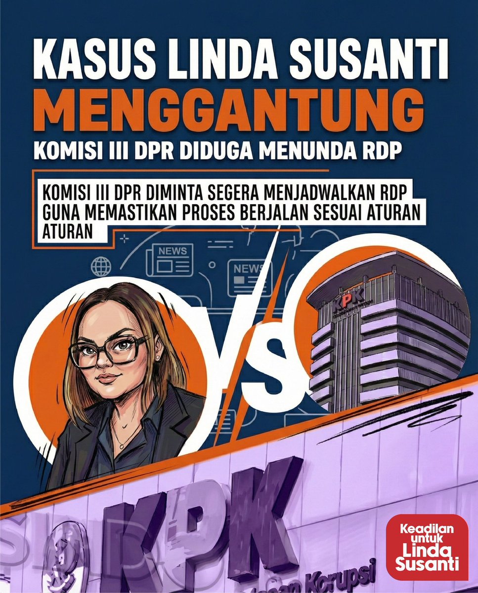 Komisi III DPR mesti segera menjadwalkan RDP guna memastikan proses di kasus Linda Susanti berjalan sesuai aturan. Jangan dibiarkan menggantung
<a href="/prabowo/">Prabowo Subianto</a> <a href="/KPK_RI/">KPK</a> <a href="/Gerindra/">Partai Gerindra</a> 

berburu 100k diskon
Galaxy Z Fold7