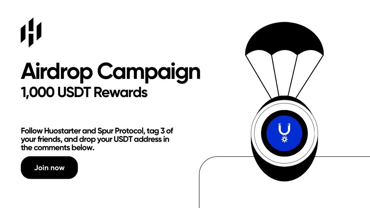 #Huostarter $1,000 USDT Giveaway! 🚨 for celebrating the upcoming launch of $SON by #SpurProtocol

🎁 Total Rewards: $1000 USDT

🏅 50 RANDOM WINNERS will share the prize pool!

How to participate? 
1. Follow <a href="/Huostarter/">Huostarter</a> &amp; <a href="/spurprotocol/">Spur protocol</a>  
2. Like + Repost + Tag 3 friends
3. Join