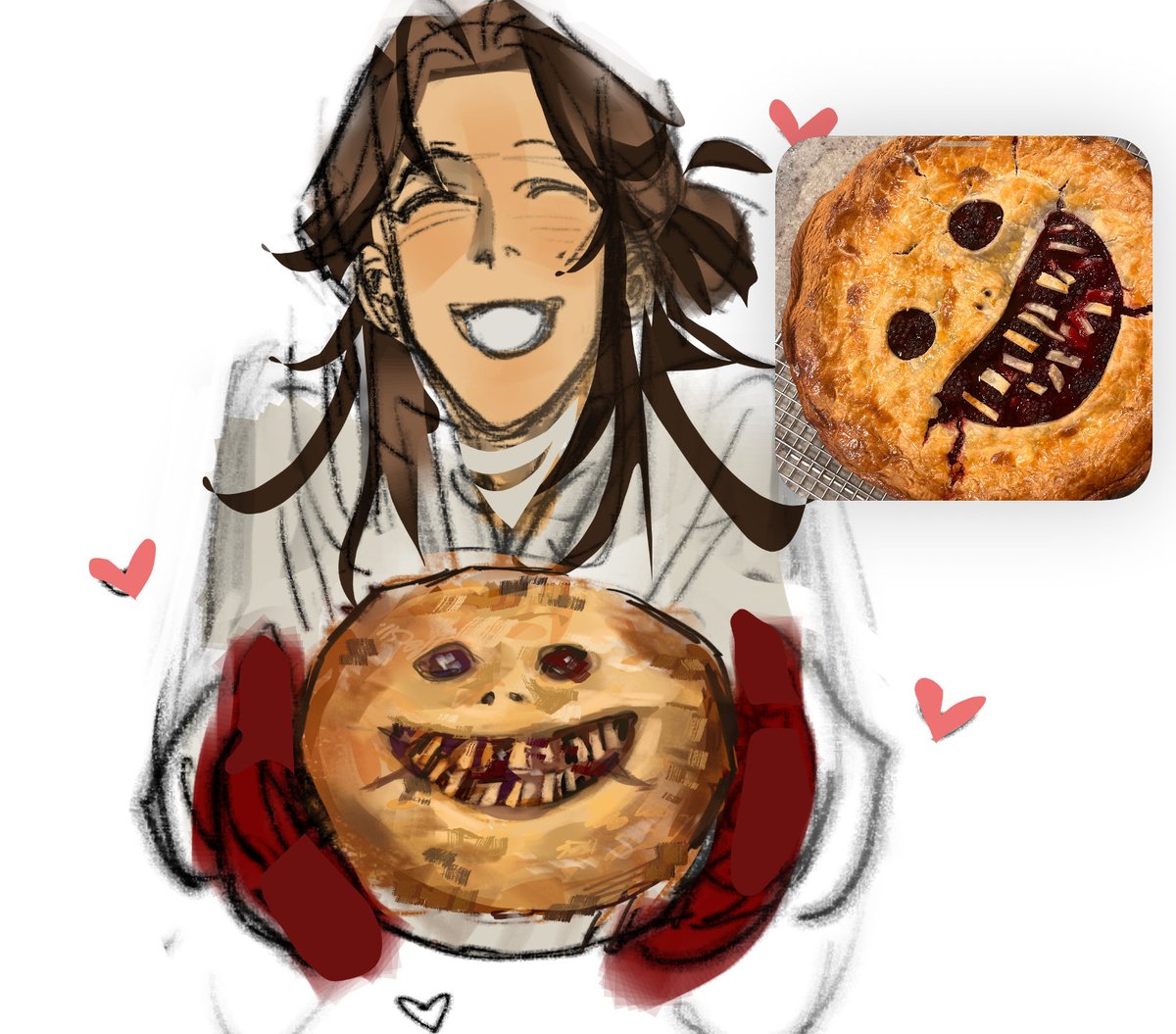 People were mean to my pie. So Xie Lian can enjoy it <3 #tgcf