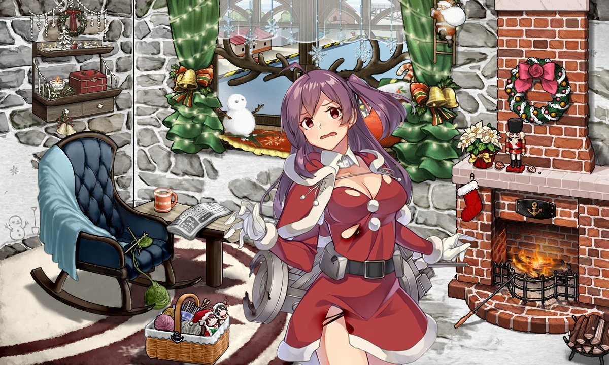 あとマンスリー遠征での中破になるけど萩風のクリスマスmodeの中破絵も