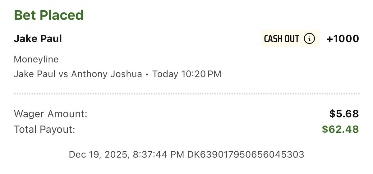 Just in case the Jake Paul fights are as rigged as I think they are.