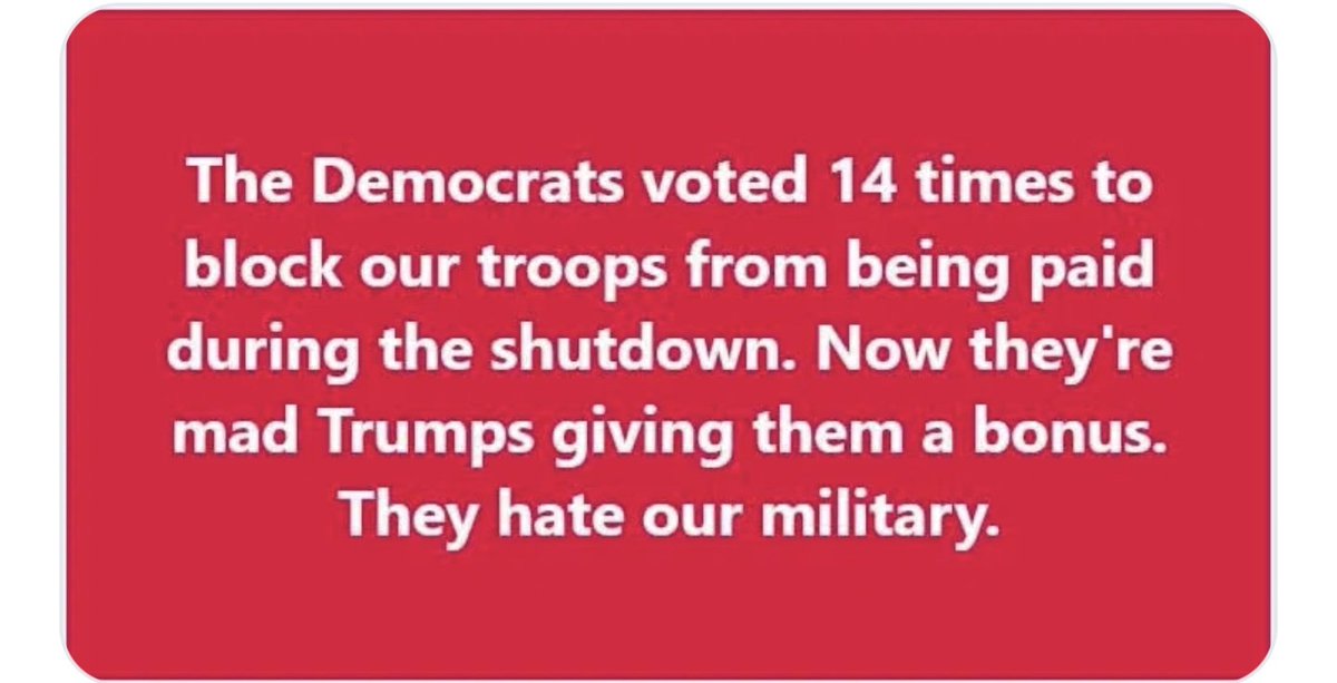 Democrats hate our military.