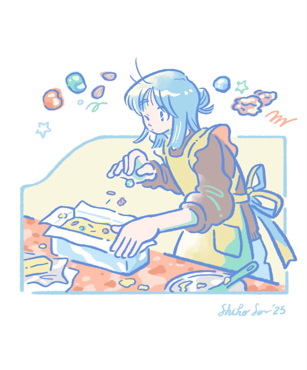 「パウンドケーキ作り Making pound cake.」|Shiho Soのイラスト