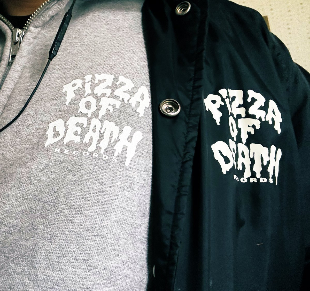 Pizza of Death Records カバーオール 黒 Pizza of Death Records カバーオール 黒 Pizza of Death Records