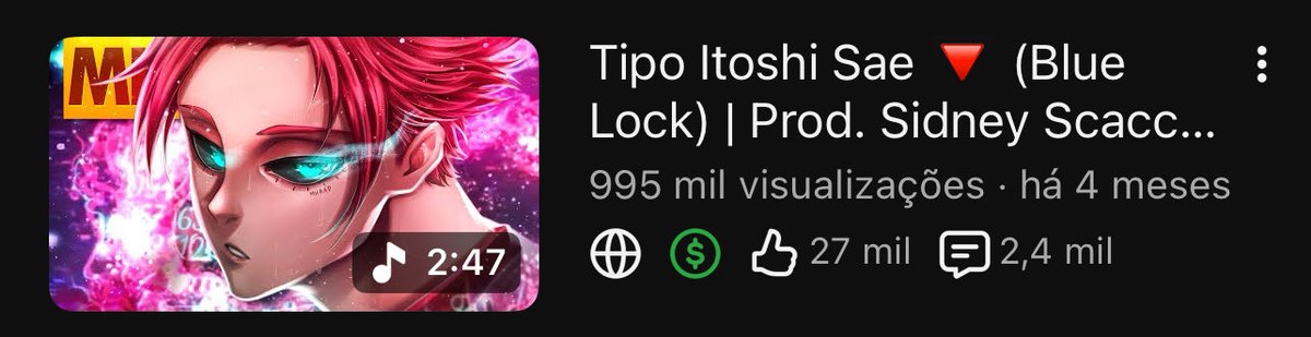 1 milhão no som do Sae? Escuta lá xD 🔥❤️
