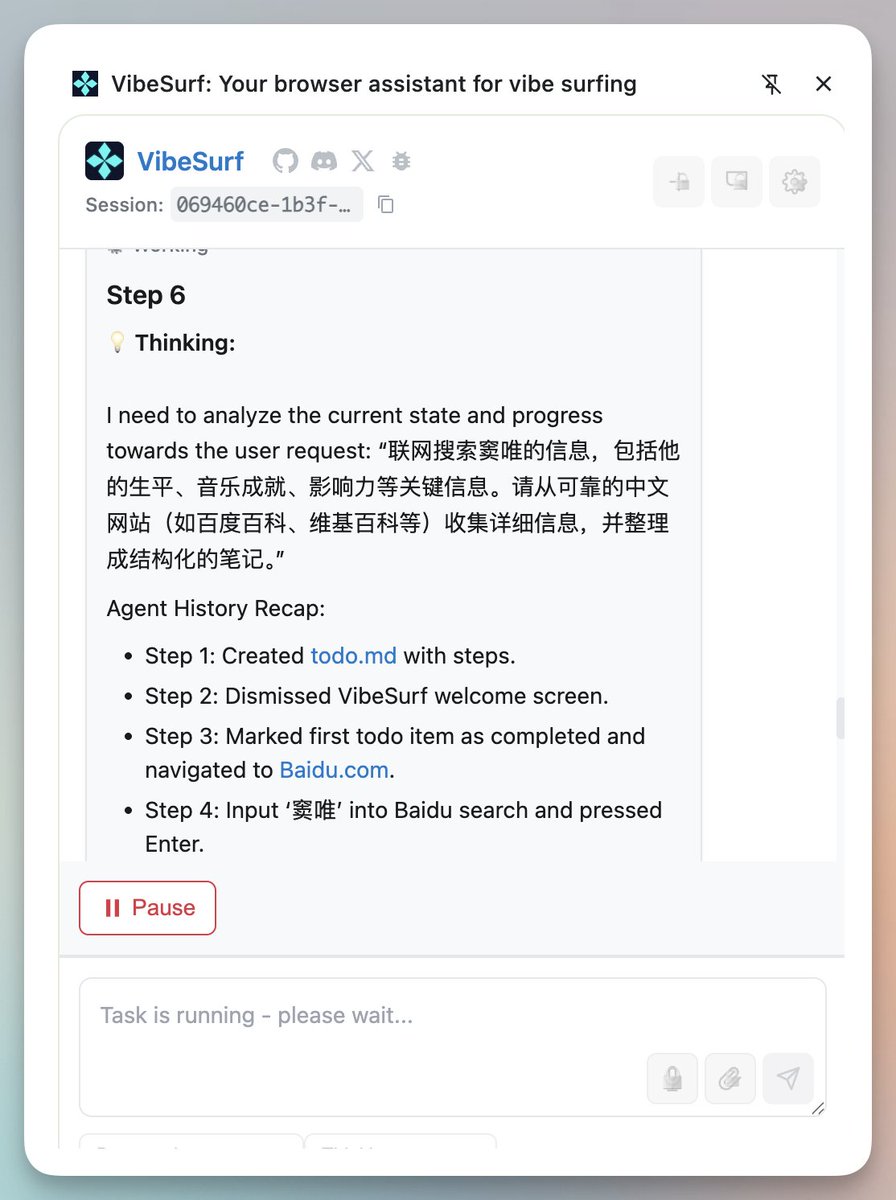 いじくり回すのが好きな人は、オープンソースの AI ブラウザである vibesurf を試してみるといいでしょう。
LLM モデルを構成し、ブラウザーの使用、MCP、ワークフローなどの完全なセットをサポートします。
Composio