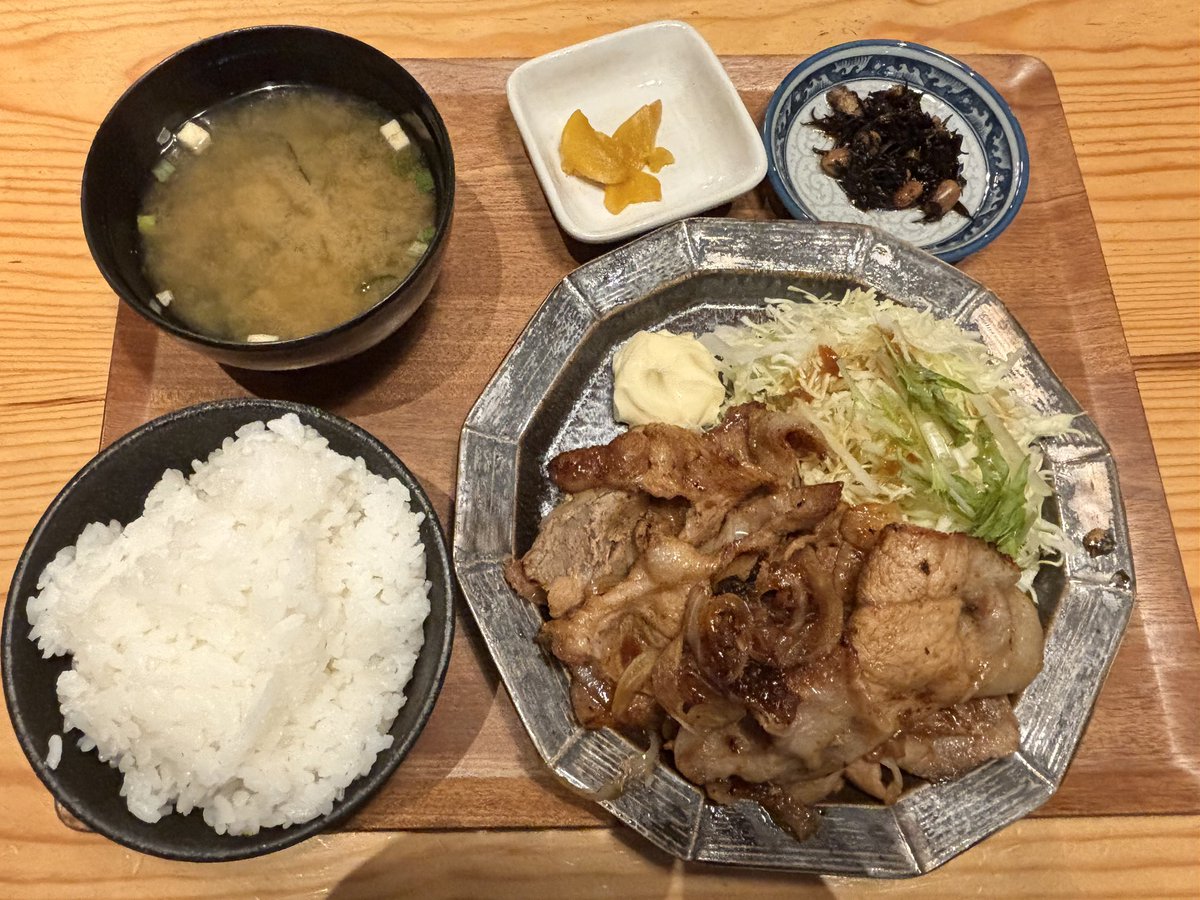 本日の生姜焼き定食