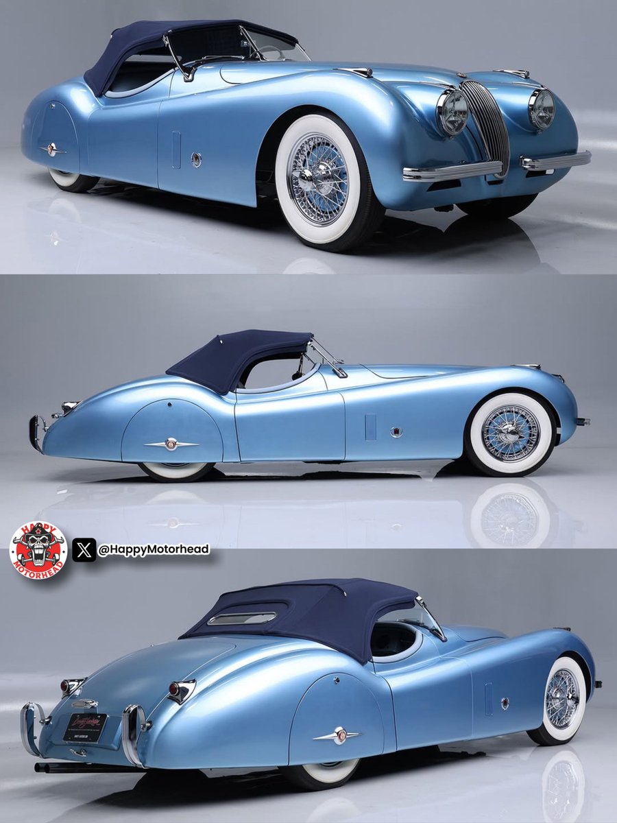HappyMotorhead's tweet image. This stunning custom Jaguar XK120 is slammed so low it's practically hugging the asphalt!

Would you rather:

1. Daily drive this beauty (and risk every speed bump)? 

2. Trailer it to shows only (safe but zero fun)?

Vote and tell me why! 🔥

#CustomCars #JaguarXK120 #HotRod