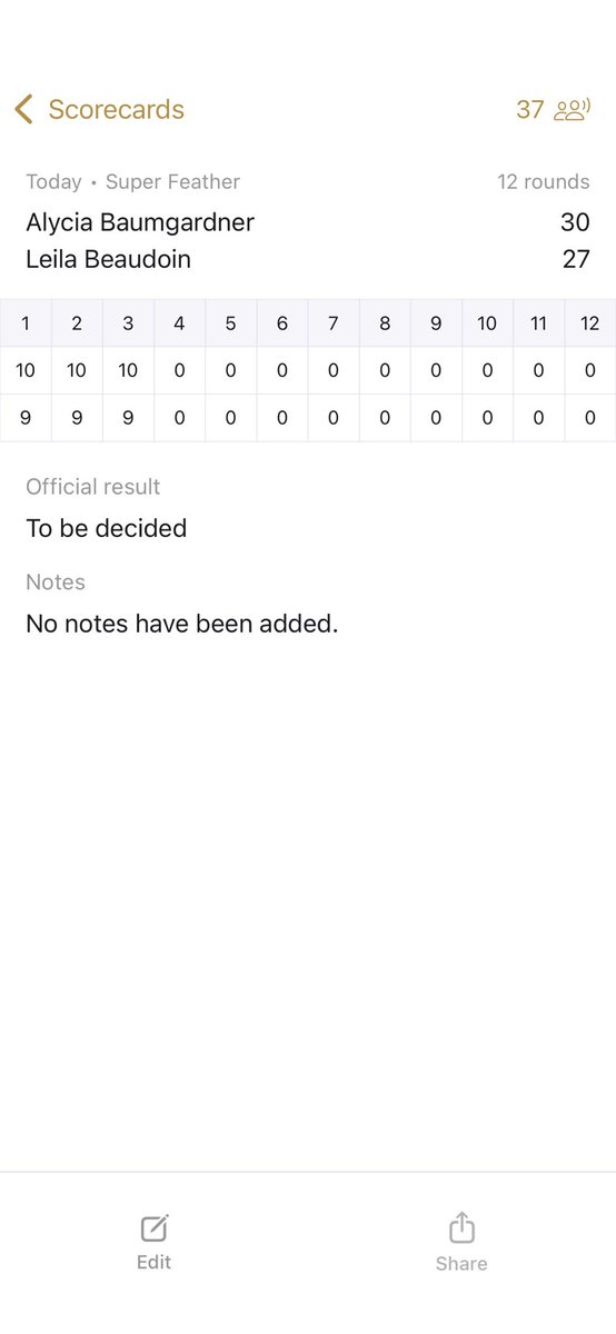 Here's how I scored Alycia Baumgardner vs Leila Beaudoin <a href="/fightscoresapp/">Fight Scores</a> #boxing!