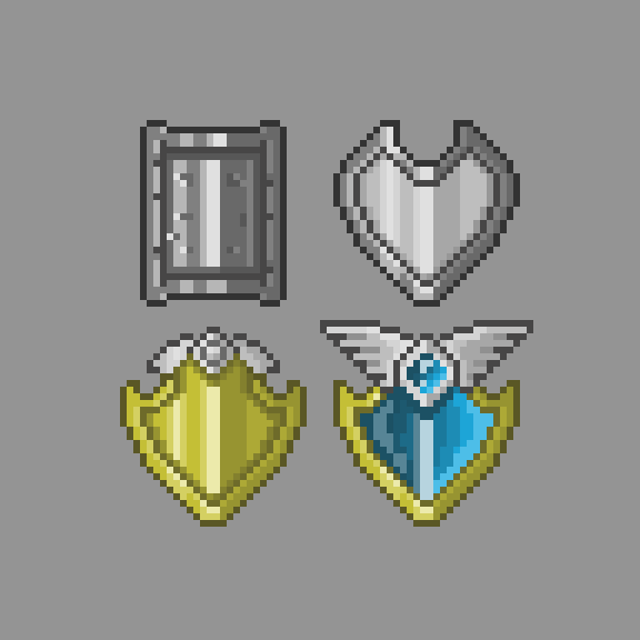 Making pixel game assets to sell (32x32):
World OF Lil Bro

making more shields for lil bro

any advice and critics on my work??

#art #pixelart #gamedev #gamedevs #indiedev #indiedevs #IndieGameDevs