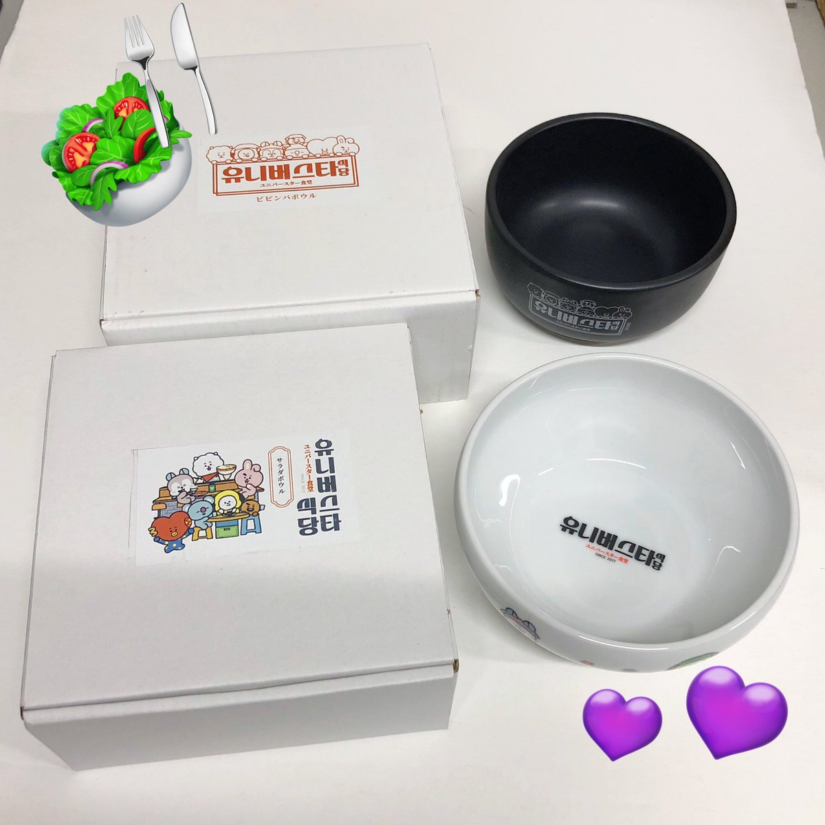 BTS #방탄소년단 BT21 ユニバースター食堂 サラダボウルとビビンバ